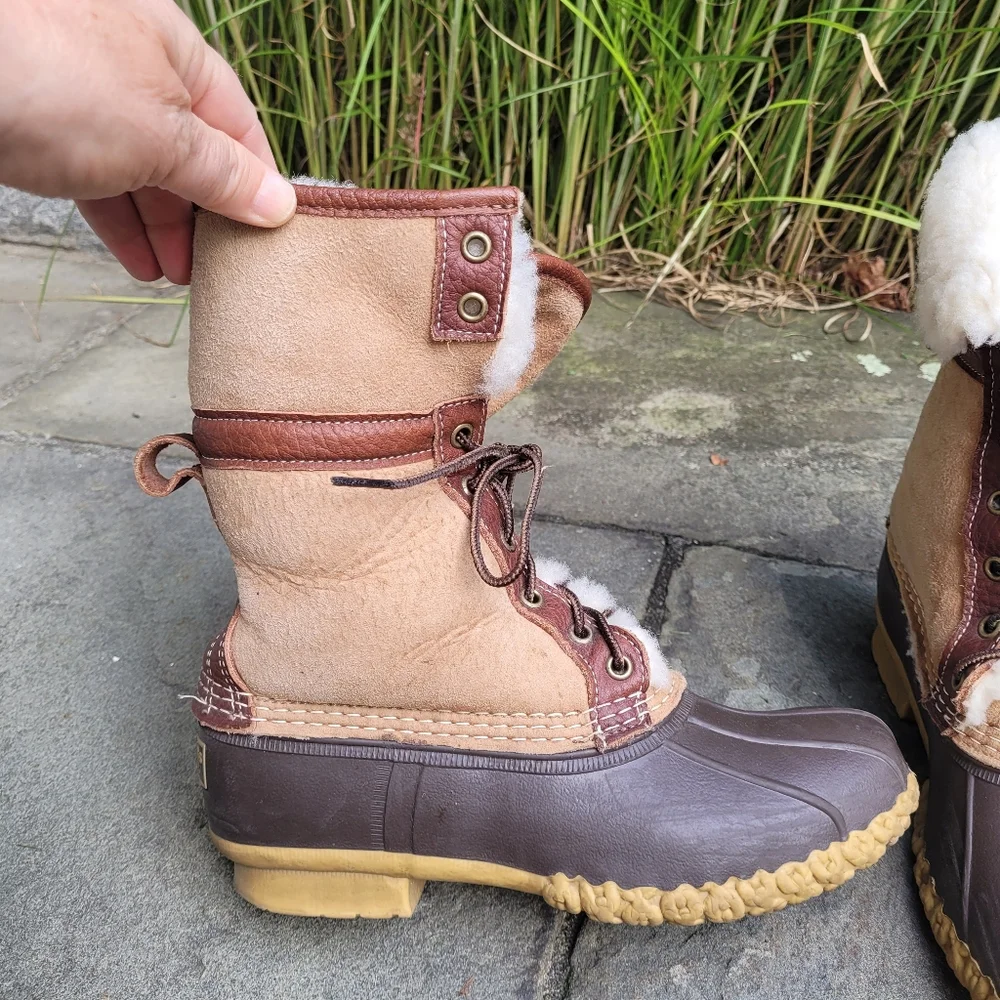 L.L.Bean Shearling Duck Boots Signature Wicked Good Boots